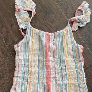 Cotton, striped, adjustable strap top